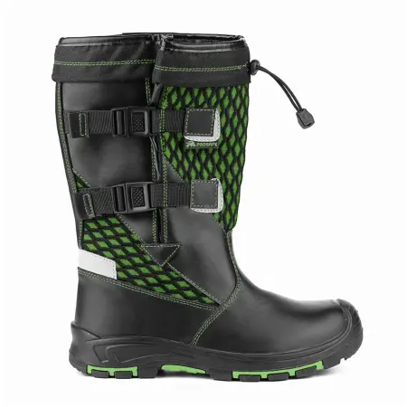 Сапоги ЛИДЕР ИМПОРТ 8762-2РНМ-1 ПУ/Резина шерст.мех с КП (зеленый/черный)