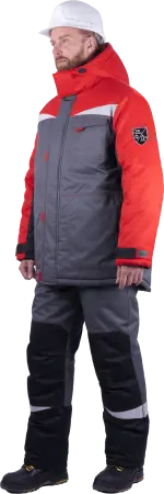 Костюм КМ-10 ЛЮКС зимний 3-4 класс c ПК (серый/красный) Костюм КМ-10 ЛЮКС зимний 3-4 класс c ПК (серый/красный)