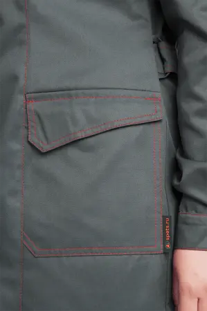 Халат КМ-10 ЛЮКС женский (серый/красный) Халат КМ-10 ЛЮКС женский (серый/красный)