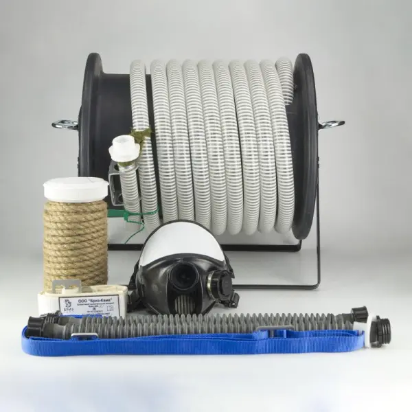 Шланговые дыхательные аппараты бесприводные Бриз-0304(ПШ-20Б) c маской Бриз-4301М(ППМ) и шланг ПВХ