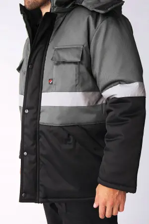 Костюм ПРОФИ-НОРД зимний с ПК (черный/серый)