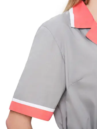 Халат ПРИБОЙ женский (св.серый/коралловый/белый)