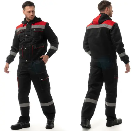 Костюм АНТЕЙ с СОП с ПК (черный/красный)