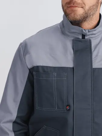 Костюм БРИГОТЕК-1 СОП с БР (т.серый/св.серый)