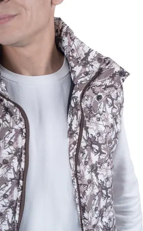 Жилет САТУРН зимний (бежевый/коричневый)