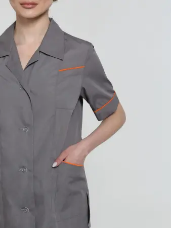 Костюм МАГНОЭЛЬ женский с БР (т.серый/оранжевый)