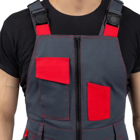 Полукомбинезон РЕЙН (т.серый/черный/красный)