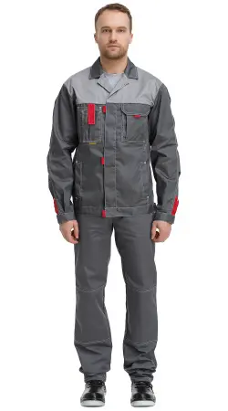 Куртка RONTA KR3080 (т.серый/св.серый)