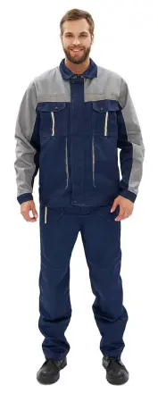 Костюм ОПТИМАЛЬНЫЙ с БР (т.синий/серый)