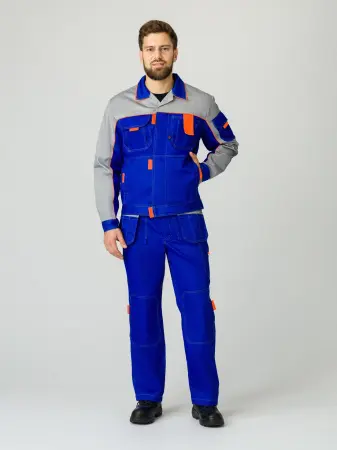 Костюм СОЮЗ-ПРОФЕССИОНАЛ-2 с ПК (васильковый/св.серый/оранжевый) Костюм СОЮЗ-ПРОФЕССИОНАЛ-2 с ПК (васильковый/св.серый/оранжевый)