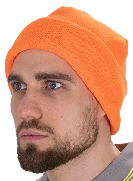 Шапка трикотажная двойная (оранжевый)