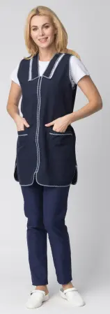 Фартук-сарафан ВИШНЯ женский (т.синий)