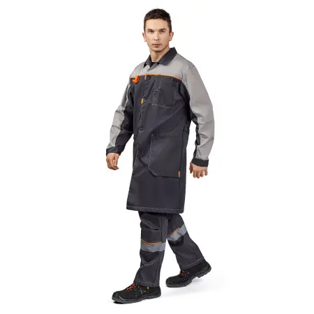 Халат ДОН (т.серый/св.серый/оранжевый)