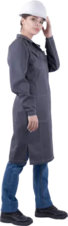 Халат ТУРБО SAFETY женский (серый/т.серый)