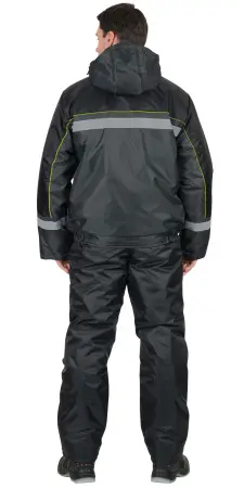 Куртка СИРИУС-ГАСТАРБАЙТЕР-3 с СОП зимний (т.серый/черный/лимонный)