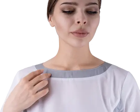 Костюм ГРАЦИЯ женский с БР (серый/белый) женские медицинские