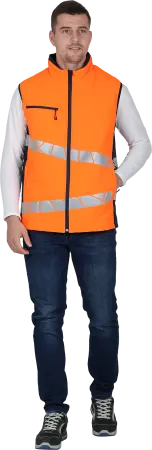 Жилет ACTIVE утепленный (оранжевый/синий)