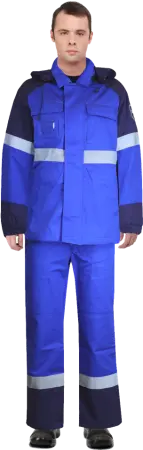 Костюм мужской Газпром из АЭС тканей с МВО 003, тип ИТР