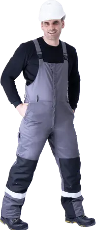 Костюм ЛОГЕР ПРОТЕКТ с ПК (серый/черный/лимонный)