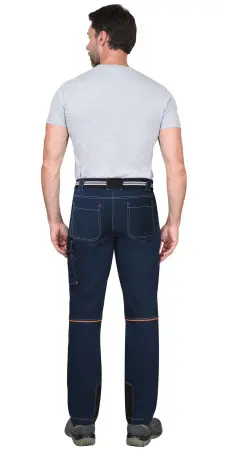 Брюки СИРИУС-ШАТЛ-РОСС с ремнем (синий/черный)