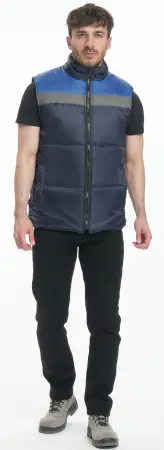 Жилет ЭКСПЕРТНЫЙ зимний с СОП (т.синий/васильковый)