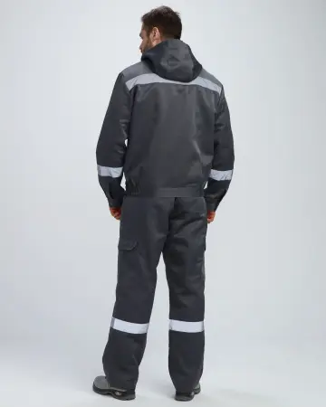 Костюм НЕЙЧ-2 СОП К. с капюшоном с ПК (т.серый/св.серый)