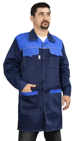 Халат НОВА (синий/василек)