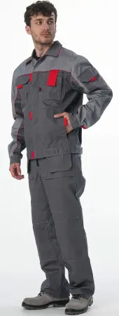 Костюм СОЮЗ-ПРОФЕССИОНАЛ-1 IMP с БР (т.серый/св.серый/красный) Костюм СОЮЗ-ПРОФЕССИОНАЛ-1 IMP с БР (т.серый/св.серый/красный)