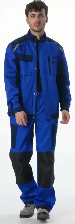 Костюм МИЛАН-ЛАЙТ МВО с БР (васильковый/т.синий)