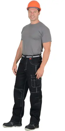 Брюки СИРИУС-ПРЕСТИЖ кант СВМ (черный)