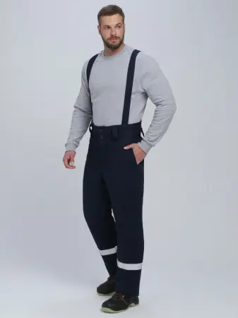 Костюм сварщика ВЕЛДСВАР-СОП зимний 1 кл.защиты с БР (т.синий/красный)