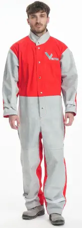 Комбинезон пескоструйщика VECTOR (серый/красный) Комбинезон пескоструйщика VECTOR (серый/красный)