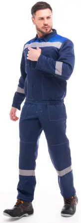 Костюм ЕНИСЕЙ с ПК (т.синий/васильковый)