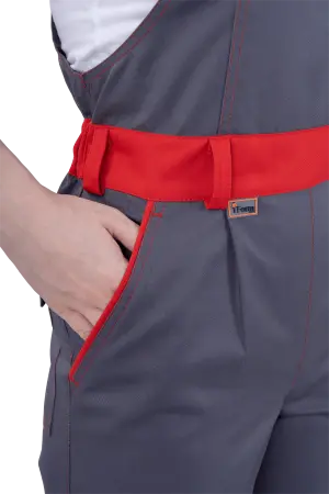 Полукомбинезон ХАЙ-ТЕК женский (серый/красный/черный)