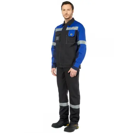 Костюм ВИВАТ с СОП с БР (черный/василек/т.синий)