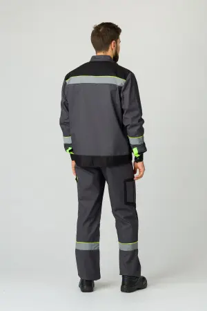 Костюм ХОВАРД/КОРВЕТ с ПК (т.серый/черный/лимонный)