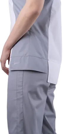 Костюм ГРАЦИЯ женский с БР (серый/белый) женские медицинские