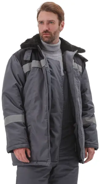 Костюм ВЬЮГА зимний с ПК (т.серый/чёрный) Костюм ВЬЮГА зимний с ПК (т.серый/чёрный)