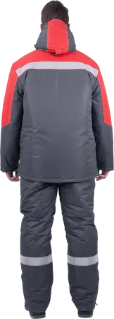 Костюм ЕНИСЕЙ зимний с ПК (серый/красный)