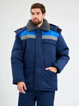 Костюм ТРУЖЕНИК-УЛЬТРА-2 СОП зимний с ПК (т.синий/васильковый)