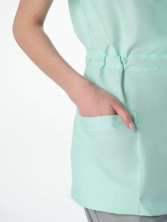 Костюм MEDLINE СИМПЛ-001 женский с БР (серый/мятный) женские медицинские