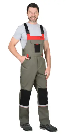 Полукомбинезон СИРИУС-СТАН (оливковый/черный/красный)