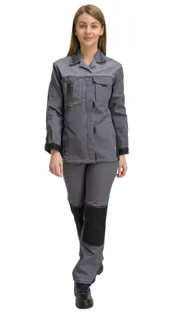 Костюм RONTA KS214 женский с БР (т.серый/св.серый/чёрный)