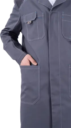 Халат ТУРБО SAFETY (серый/т.серый)