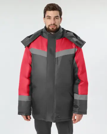 Куртка ЛИГОР СОП зимняя (т.серый/красный) Куртка ЛИГОР СОП зимняя (т.серый/красный)