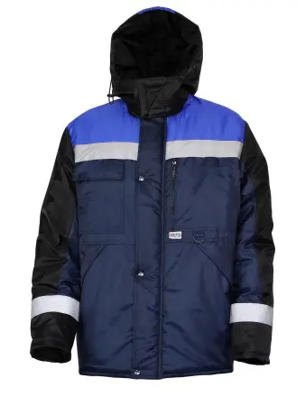 Куртка ГЛОБУС зимний (синий/чёрный/васильковый)