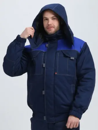 Куртка ФЛОФТ ПРЕМИУМ зимняя укороченная (т.синий/васильковый/серый) Куртка ФЛОФТ ПРЕМИУМ зимняя укороченная (т.синий/васильковый/серый)