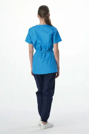 Костюм MEDLINE СИМПЛ-001 женский с БР (т.синий/ярко-голубой) женские медицинские