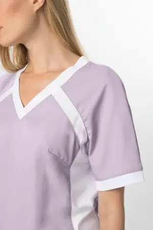 Блуза БЕРТИ женская (розовый/белый) женские медицинские