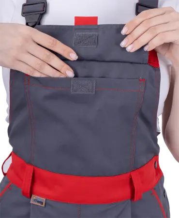 Полукомбинезон ХАЙ-ТЕК женский (серый/красный/черный)